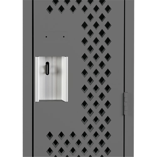 Clean Line Lockers, 12" x 15" x 72", Steel, Charcoal, Rivet (Assembled), Perforated Distribution Industrielle GC