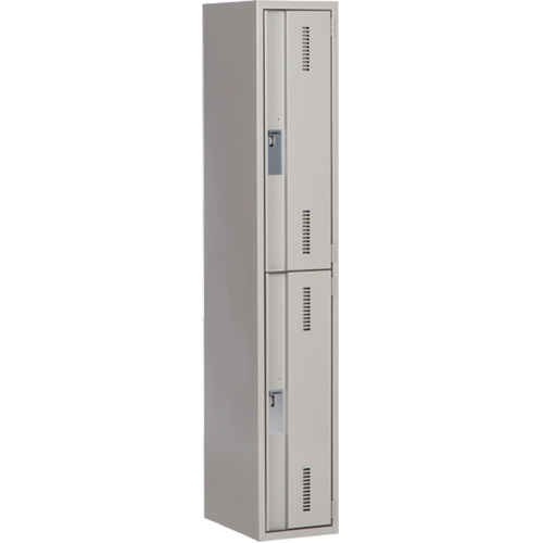 Casiers robustes Concorde, 2 niveaux, 12" x 18" x 72", Acier, Gris, Soud&eacute; (assembl&eacute;) Distribution Industrielle GC