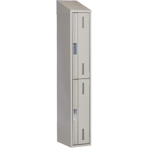 Concorde Heavy-Duty Lockers, 2 -tier, 12" x 18" x 78", Steel, Grey, Welded (Assembled) Distribution Industrielle GC