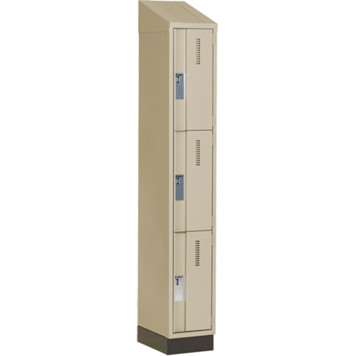 Casiers robustes Concorde, 3 niveaux, 12" x 18" x 82", Acier, Beige, Soud&eacute; (assembl&eacute;) Distribution Industrielle GC