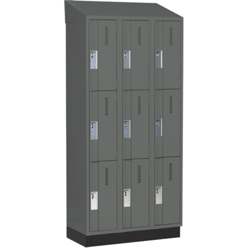 Casiers robustes Concorde, 3 niveaux, Bloc de 3, 36" x 18" x 82", Acier, Charbon, Soud&eacute; (assembl&eacute;) Distribution Industrielle GC