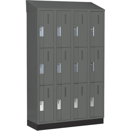 Casiers robustes Concorde, 3 niveaux, Bloc de 4, 48" x 18" x 82", Acier, Charbon, Soud&eacute; (assembl&eacute;) Distribution Industrielle GC
