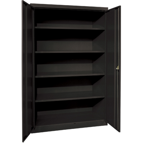 Armoires de rangement Hi-Boy profondes, Acier, 4 Tablettes, 72" h x 36" la x 24" P, Noir Distribution Industrielle GC