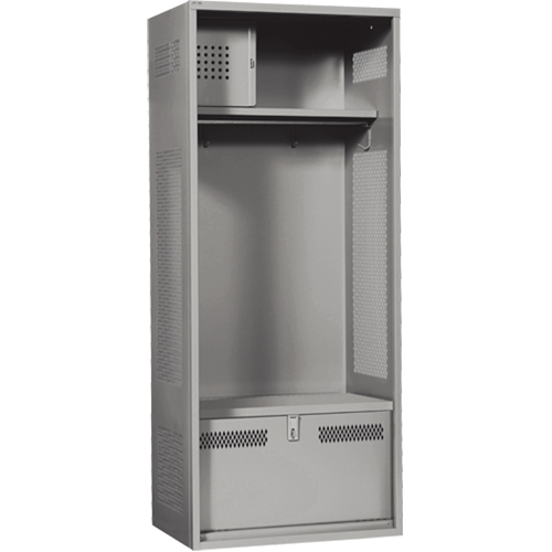 Casier pour &eacute;quipement, Acier, 24" la x 24" p x 72" h, Gris Distribution Industrielle GC