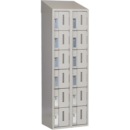 Casiers robustes Concorde, 6 niveaux, Bloc de 2, 24" x 18" x 78", Acier, Gris, Soud&eacute; (assembl&eacute;) Distribution Industrielle GC