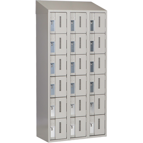 Casiers robustes Concorde, 6 niveaux, Bloc de 3, 36" x 18" x 78", Acier, Gris, Soud&eacute; (assembl&eacute;) Distribution Industrielle GC