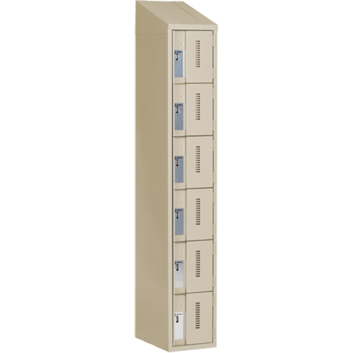 Casiers robustes Concorde, 6 niveaux, 12" x 18" x 78", Acier, Beige, Soud&eacute; (assembl&eacute;) Distribution Industrielle GC