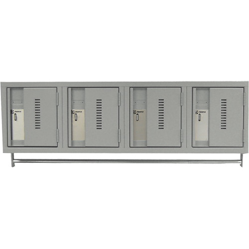 Wall Hung Lockers - Heavy Duty, Bank of 4, 18" x 12" x 12", Steel Distribution Industrielle GC