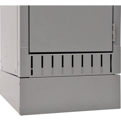 Raised Base, 1 Banks, 4" H x 12" W x 18" D, Grey, Steel Distribution Industrielle GC