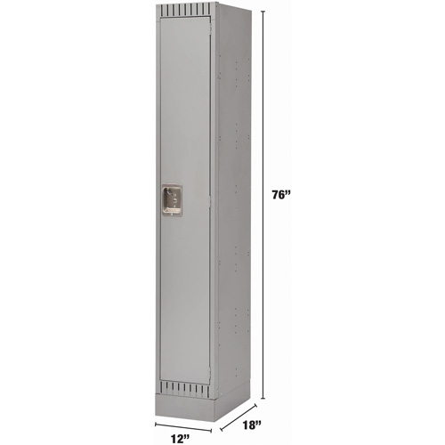 Lockers, 12" x 18" x 76", Steel, Grey, Knocked Down Distribution Industrielle GC