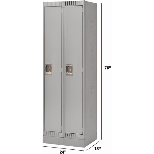 Casiers, Bloc de 2, 24" x 18" x 76", Acier, Gris, D&eacute;mont&eacute; Distribution Industrielle GC