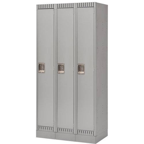 Casiers, Bloc de 3, 36" x 18" x 76", Acier, Gris, D&eacute;mont&eacute; Distribution Industrielle GC
