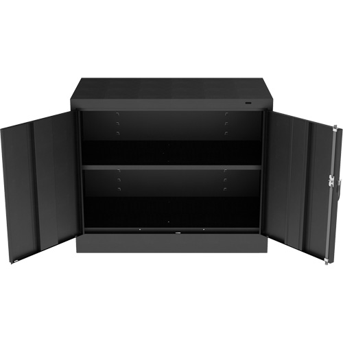 Armoire standard &agrave; hauteur de bureau, Acier, 30" h x 36" la x 18" P, Noir Distribution Industrielle GC
