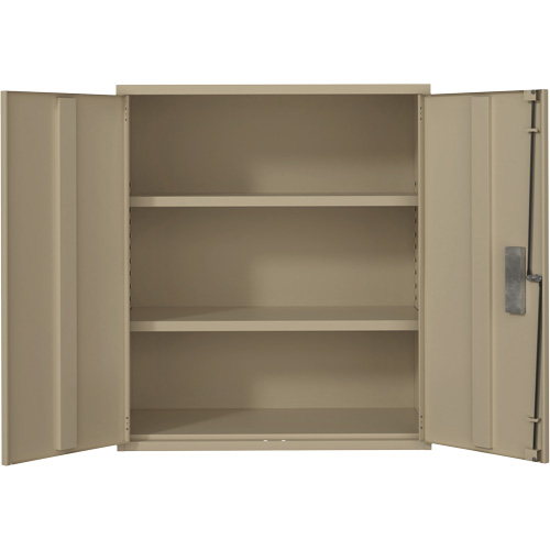 Armoire de rangement Lo-Boy, Acier, 2 Tablettes, 40" h x 36" la x 18" P, Beige Distribution Industrielle GC