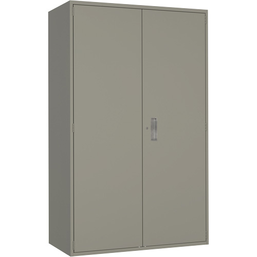 Armoire de rangement Hi-Boy tr&egrave;s large, Acier, 4 Tablettes, 72" h x 48" la x 24" P, Gris Distribution Industrielle GC