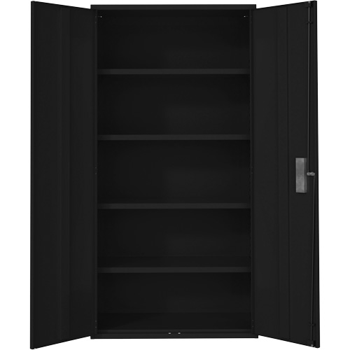 Hi-Boy Storage Cabinet, Steel, 4 Shelves, 72" H x 36" W x 18" D, Black Distribution Industrielle GC