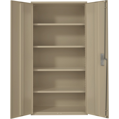 Armoire de rangement Hi-Boy, Acier, 4 Tablettes, 72" h x 36" la x 18" P, Beige Distribution Industrielle GC