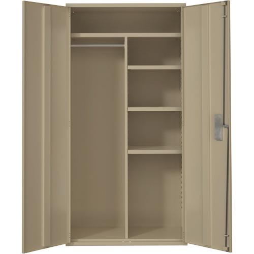 Armoire de rangements combin&eacute;s, Acier, 6 Tablettes, 72" h x 36" la x 18" P, Beige Distribution Industrielle GC
