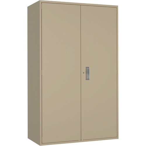 Armoire de rangement Hi-Boy tr&egrave;s large, Acier, 4 Tablettes, 72" h x 48" la x 24" P, Beige Distribution Industrielle GC