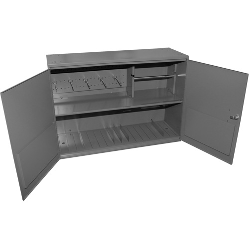 Armoire pour accessoires abrasifs, Acier, 2 tiroirs, 33-3/4" x 11-7/8" x 23-7/8", Gris Distribution Industrielle GC