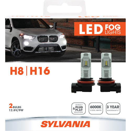 H8 Headlight Bulb, LED, 12.8 W/9 W, White Distribution Industrielle GC