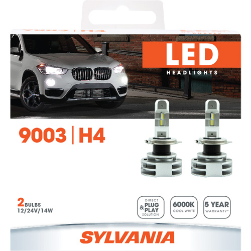 9003 Headlight Bulb, LED, 12 W/14 W/24 W, White Distribution Industrielle GC