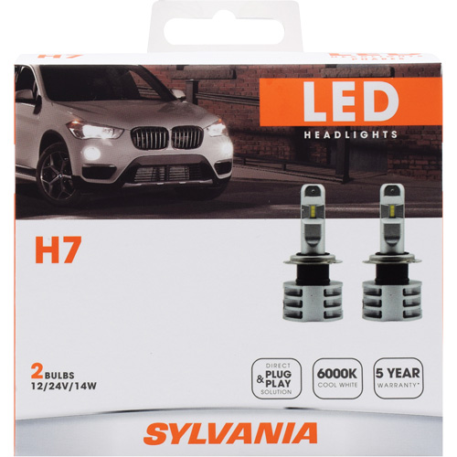 H7 Headlight Bulb, LED, 13.2 W/17 W, White Distribution Industrielle GC