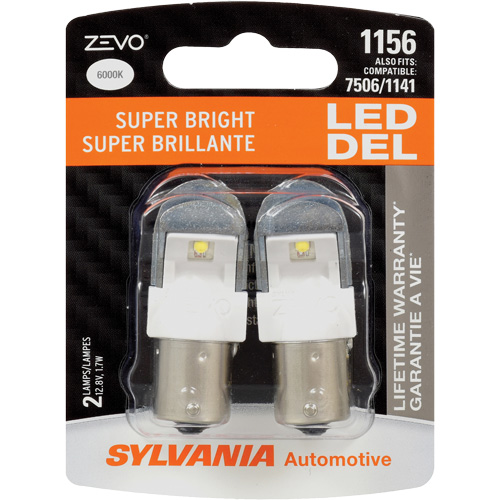 1156 Mini-ampoule automobile Zevo, DEL, 1,7 W, Blanc Distribution Industrielle GC