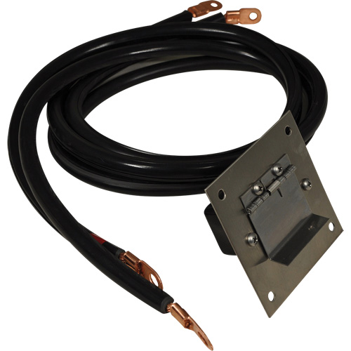 Panneau de douille polaris&eacute;e en acier inoxydable &agrave; brancher, 4 AWG, C&acirc;ble 5' Distribution Industrielle GC