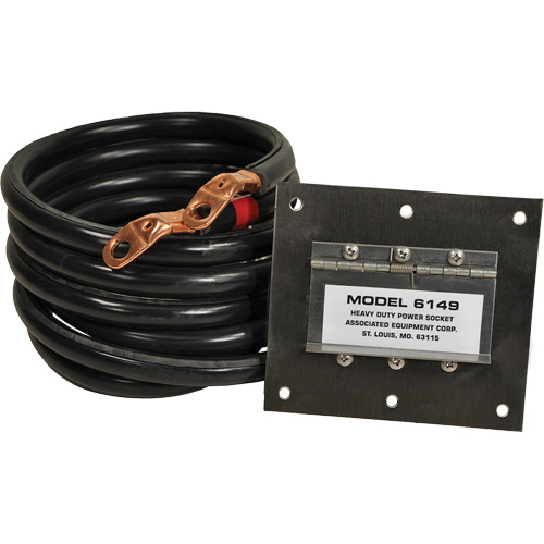 Panneau de douille polaris&eacute;e robuste en acier inoxydable &agrave; brancher, 1 AWG, C&acirc;ble 5' Distribution Industrielle GC