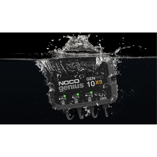 Chargeur de batterie embarqu&eacute; &agrave; 3 sorties de 30 amp&egrave;res GenPro10X3 Genius Distribution Industrielle GC