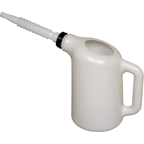 Distributeur dhuile avec bec blanc, Plastique, Capacit&eacute; de 6 pintes Distribution Industrielle GC
