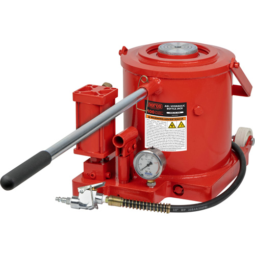 Bottle Jack, 100 Ton(s), Air Hydraulic, 17-7/10" Raised Height Distribution Industrielle GC