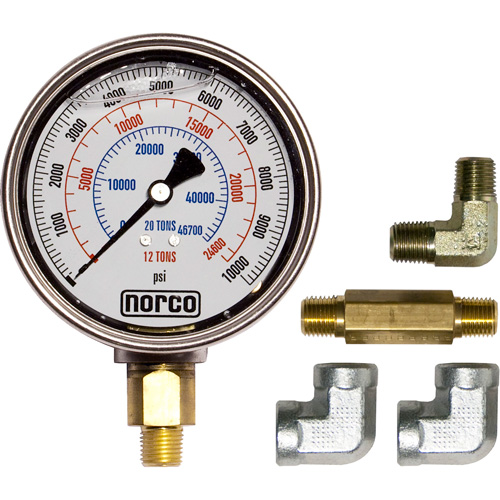 Hydraulic Gauge with Fittings, 4" , Bottom Mount, Analogue Distribution Industrielle GC