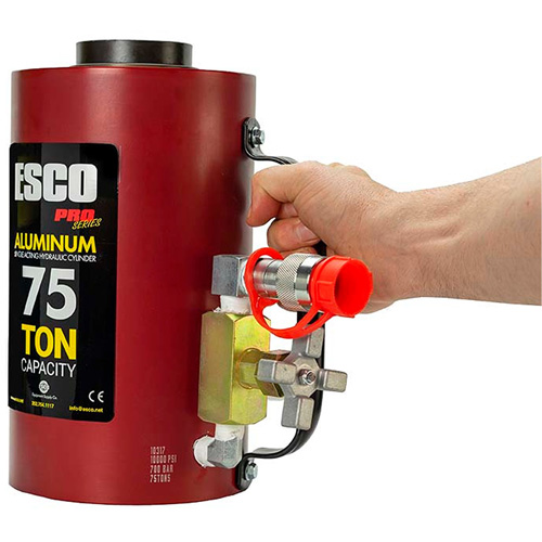 Cylindre hydraulique robuste, Course de 6", Capacit&eacute; de 75 tonnes, 10 000 PSI Distribution Industrielle GC