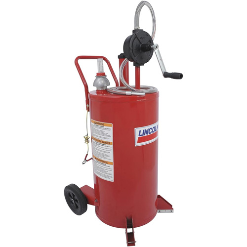 Chariot &agrave; carburant en acier de 25 gallons avec pompe rotative bidirectionnelle Distribution Industrielle GC