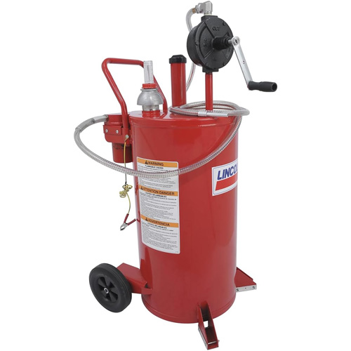 Chariot &agrave; carburant en acier de 25 gallons avec pompe rotative bidirectionnelle et filtre Distribution Industrielle GC