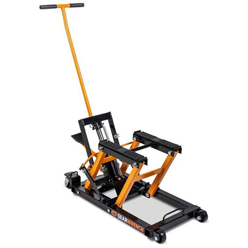 ATV and Motorcycle Jack, 0.75 Ton(s) Capacity, 4-2/3" Lowered, 14-1/2" Raised, Manual Hydraulic Distribution Industrielle GC