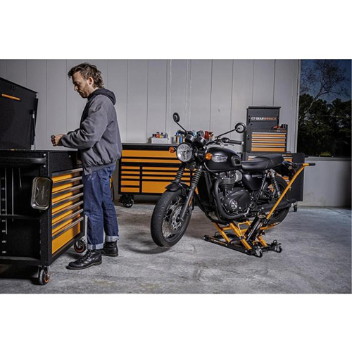 ATV and Motorcycle Jack, 0.75 Ton(s) Capacity, 4-2/3" Lowered, 14-1/2" Raised, Manual Hydraulic Distribution Industrielle GC