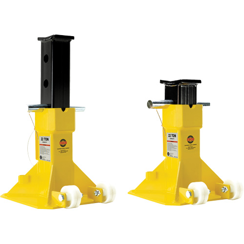 EZ-Wheel Jack Stand, Locking Pin, 22 Tons Capacity, 13-1/2" - 20" H Distribution Industrielle GC