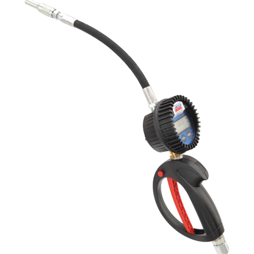 D&eacute;bitm&egrave;tre &eacute;lectronique de lubrifiant avec rallonge flexible &agrave; 90° Distribution Industrielle GC