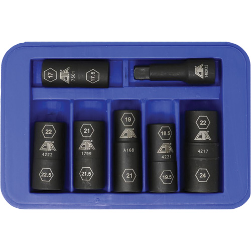 Half Metric Flip Socket Set, 7 Pcs, Impact, 1/2" Drive Size, Deep Distribution Industrielle GC
