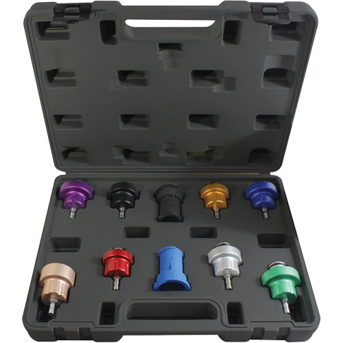 10-Piece Cooling System Pressure Test Adapter Kit Distribution Industrielle GC