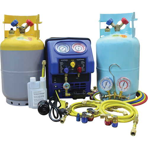 Ensemble complet de r&eacute;cup&eacute;ration pour climatisation R134A/R1234Yf Distribution Industrielle GC