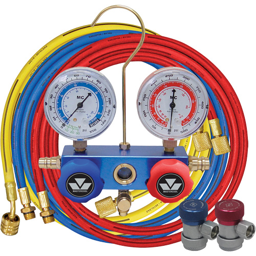 Ensemble de jauge &agrave; collecteur en aluminium 2 voies R134A Distribution Industrielle GC