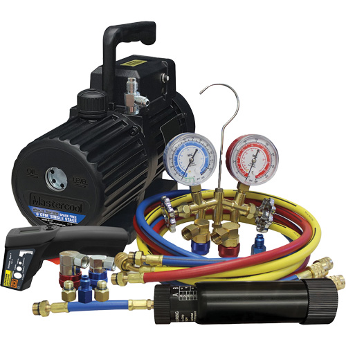 Ensemble combin&eacute; d&eacute;vacuation et de chargement pour R134a/R1234yf? Distribution Industrielle GC