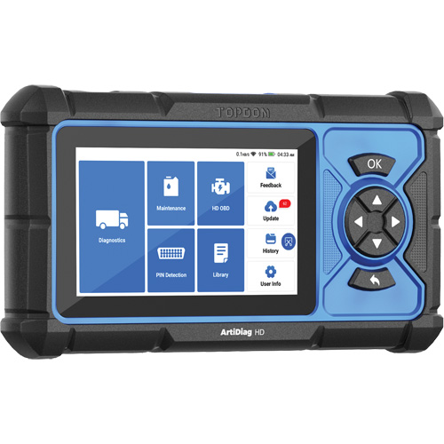 Outil de diagnostic robuste 5" ArtiDiag HD avec fonctions d'entretien Distribution Industrielle GC