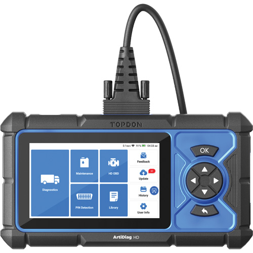 Outil de diagnostic robuste 5" ArtiDiag HD avec fonctions d'entretien Distribution Industrielle GC