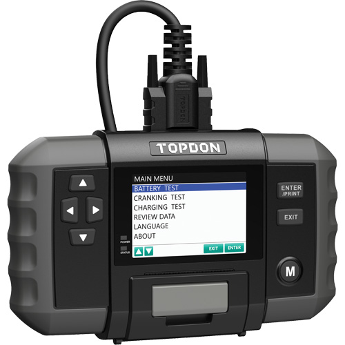 BT600 12V Battery & 12V/24V System Tester with Built-in Printer Distribution Industrielle GC