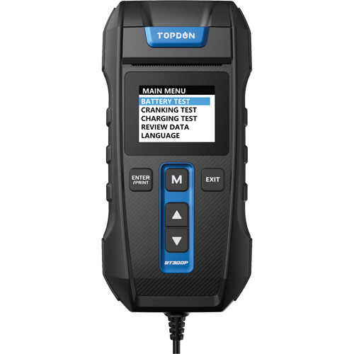 Testeur de batterie, de charge et de d&eacute;marrage BT300P avec imprimante Distribution Industrielle GC